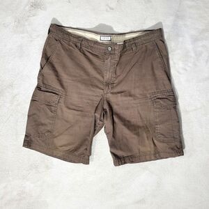 Izod mens cargo shorts Loose Fit brown sz 38